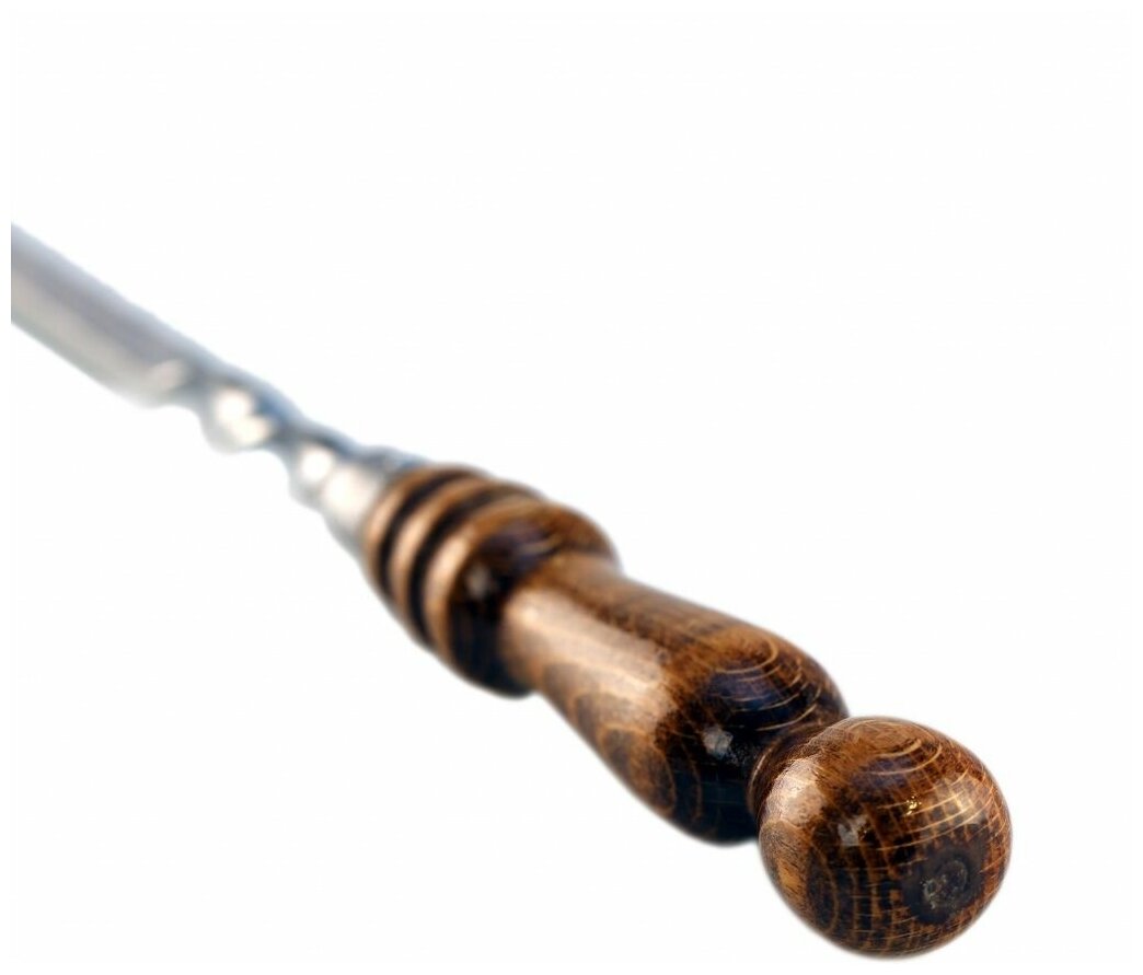 6 шампуров с деревянной ручкой для мяса 12мм - 40см - фотография № 5