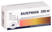 Валериана таб. п/о плен., 200 мг, 50 шт.