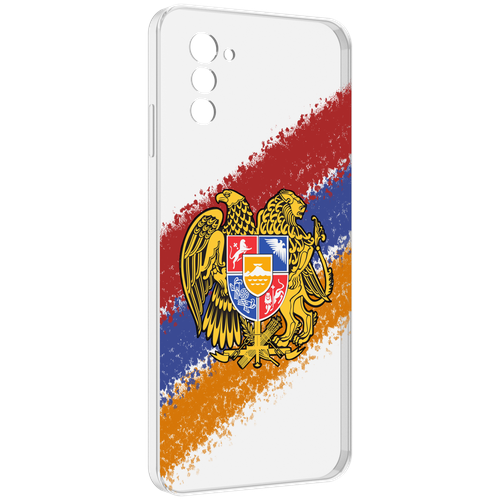 Чехол MyPads флаг герб Армении для UleFone Note 12 / Note 12P задняя-панель-накладка-бампер