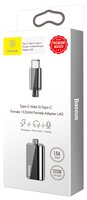 Переходник Baseus USB Type-C - USB Type-C/jack 3.5mm (L40) 0.12 м черный