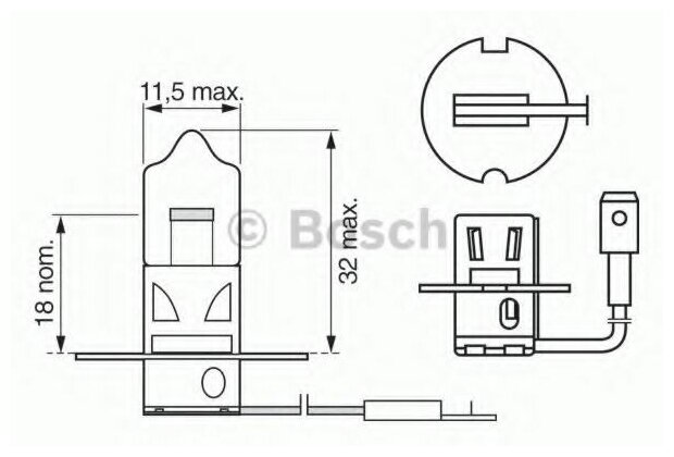 Лампа H3 STANDARD WERKST Bosch 1 987 302 031