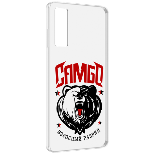 Чехол MyPads Единоборства Самбо медведь для TCL 20 5G задняя-панель-накладка-бампер