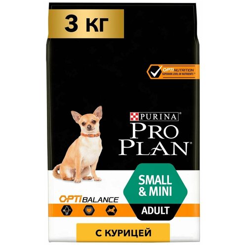 Сухой полнорационный корм ProPLAN OPTIBALANCE для собак мелких и карликовых курица 3кг