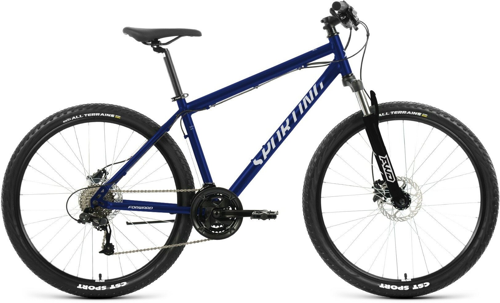Горный (MTB) велосипед Forward Sporting 27.5 3.2 HD (2023), рама 17, синий-серебристый