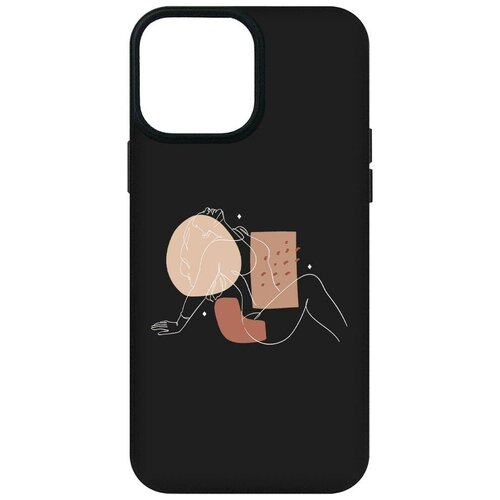 Чехол-накладка Krutoff Soft Case Чувственность для iPhone 13 Pro Max черный