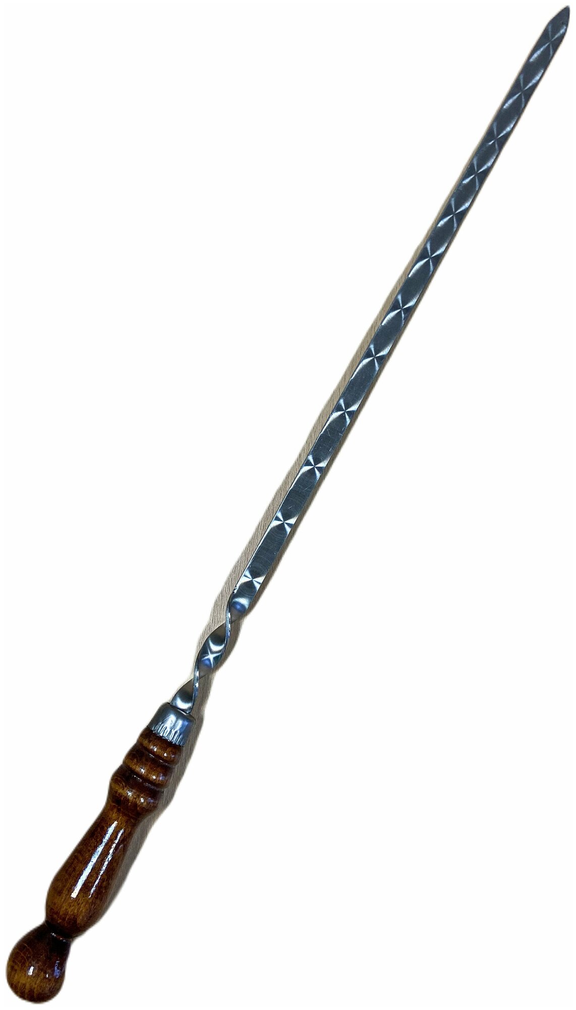 Шампуры для люля набор 8 45см с деревянной ручкой из нержавеющей стали ширина 20мм