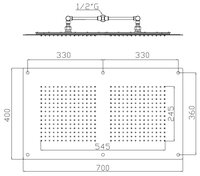 Верхний душ Effepi 331-03 Chrome