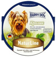 Корм для собак Happy Dog (0.085 кг) 1 шт. NaturLine Нежный паштет. Кролик