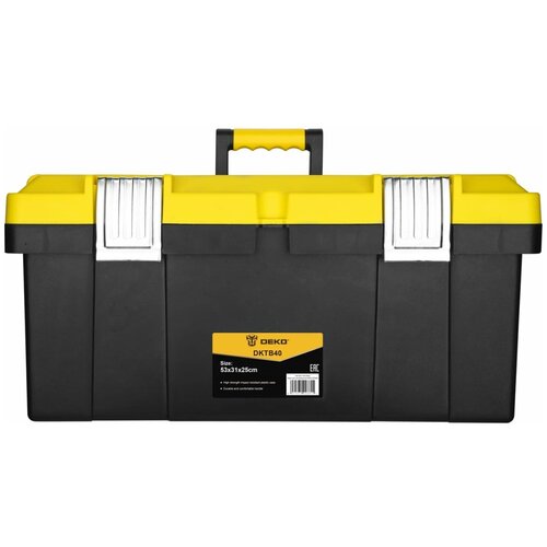 Ящик для инструментов Deko DKTB40 желтый/черный (065-0853) ящик для инструментов deko dktb23 30х16х13см черно желтый