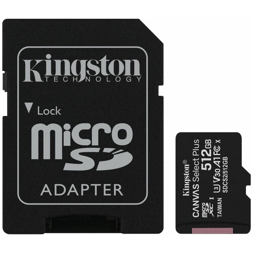 Карта памяти Kingston Micro SDXC Canvas Select Plus 512 Гб