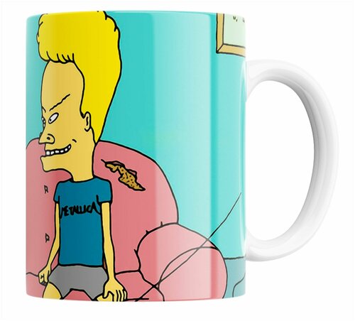 Кружка Бивис и Батхед/Beavis and Butt-head/мультсериал/принт. 330 мл.