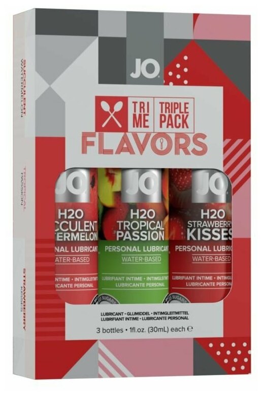 Подарочный набор ароматизированных лубрикантов TRI-ME TRIPLE PACK - FLAVORS