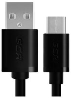 Кабель GreenConnect USB - USB Type-C (GCR-UC1AM-BB2S-1.0m) 1 м черный