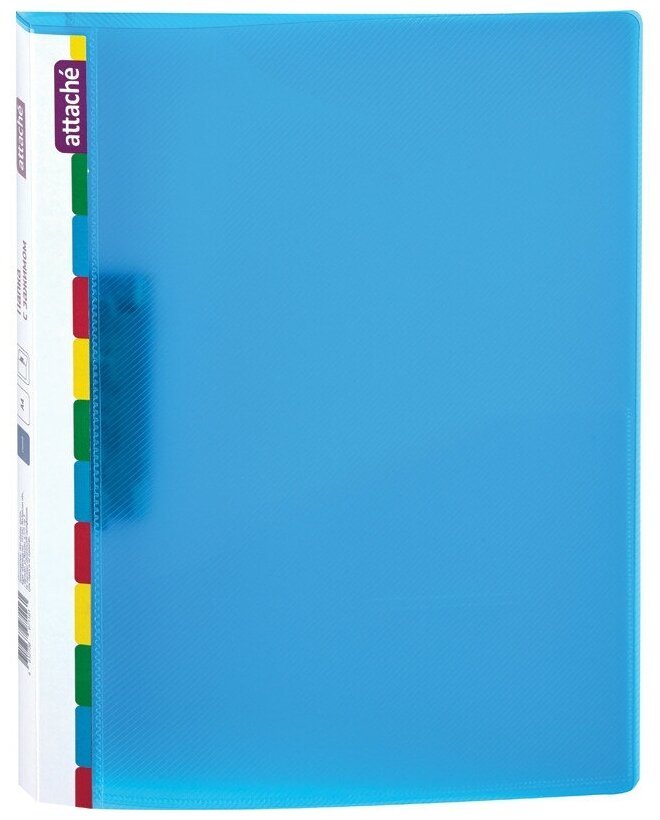 Папка с зажимом Attache Diagonal А4 0.6 мм синяя (до 150 листов) 391371