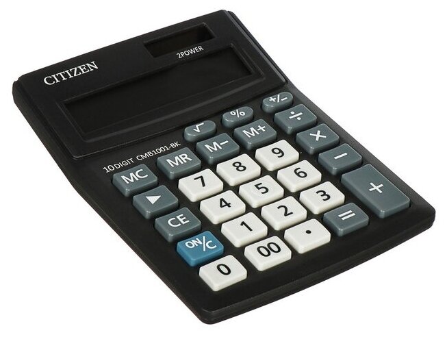 Калькулятор настольный 10-разрядный Citizen Business Line CMB1001-BK двойное питание 103 х 138 х 24 мм чёрный