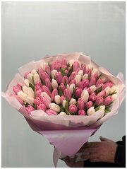 Букет из 25 тюльпанов разноцветные