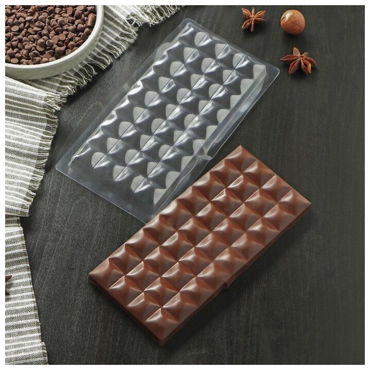 Форма для шоколада и конфет Цилиндры, 18x8 см, цвет прозрачный 20 шт