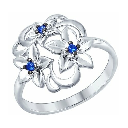 фото Серебряное кольцо sokolov 94012342 с фианитом, размер 16,5 diamant-online