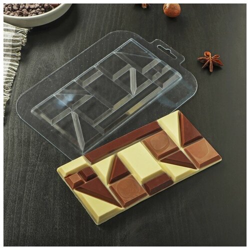 Форма для шоколада и конфет Плитка Экстравагант 17851 см цвет прозрачный 561₽
