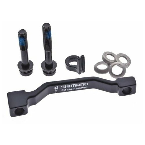 Адаптер дискового тормоза Shimano SM-MA-F180P/P2, болты, шайбы (новый тип) адаптер shimano sm ma f 160 p s 2