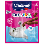 Лакомство для кошек Vitakraft Cat Stick mini Палочки Лосось и форель - изображение