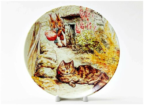 Декоративная тарелка Поттер Беатрикс Кролики и кот