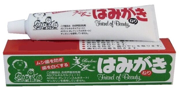 Зубная паста Fudo Kagaku Binotomo отбеливающая для защиты от кариеса и зубного камня / 130 г