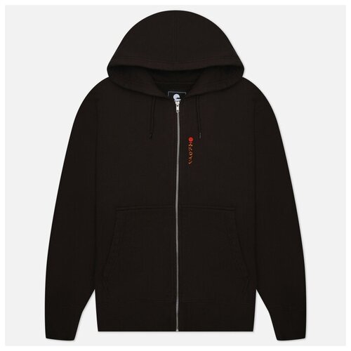 фото Мужская толстовка edwin cruz zipped hoodie коричневый , размер xxl