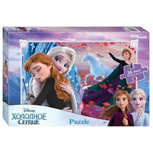 макси пазл золушка 3 disney 35 деталей step puzzle Пазлы Step Puzzle maxi 35 деталей, Холодное сердце, Disney (91281)