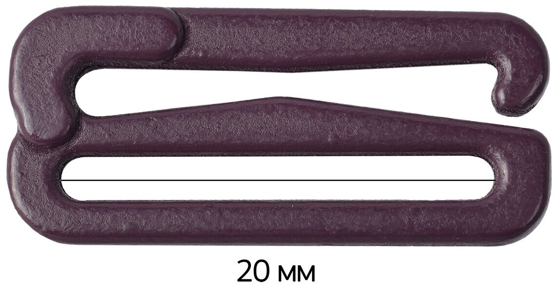 Крючок для бюстгальтера металл ARTA. F.2989 19,7мм, цв.076 сливовое вино, уп.50шт