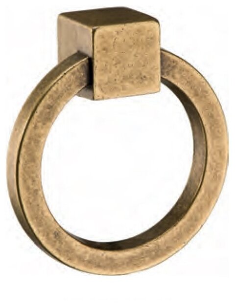 Ручка кольцо мебельная, античная бронза