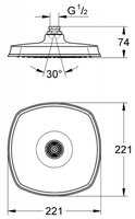 Верхний душ Grohe Grandera 210 27974DA0