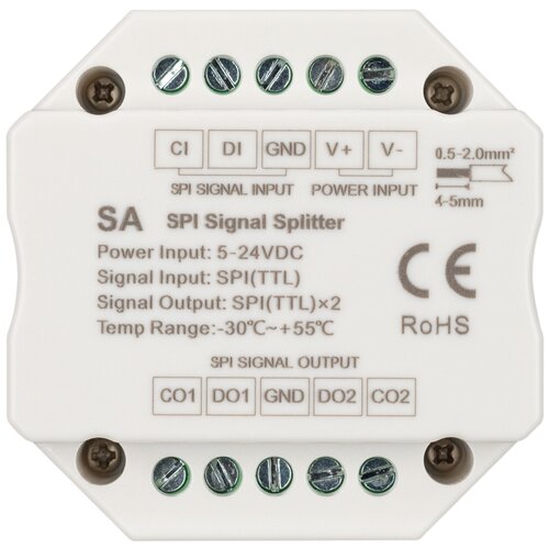 028419 Усилитель SMART-SPI (12-24V, 2 output) (Arlight, IP20 Пластик) усилитель smart spi 12 24v 2 output arlight ip20 пластик 5 лет