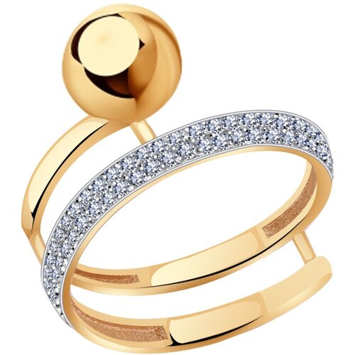 фото Золотое кольцо красносельский ювелир ркд4012 с фианитом diamant-online