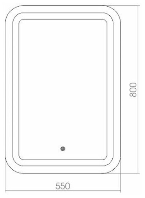 AZARIO зеркало Мальта 550*800 сенсор выключатель+подогрев - фотография № 4