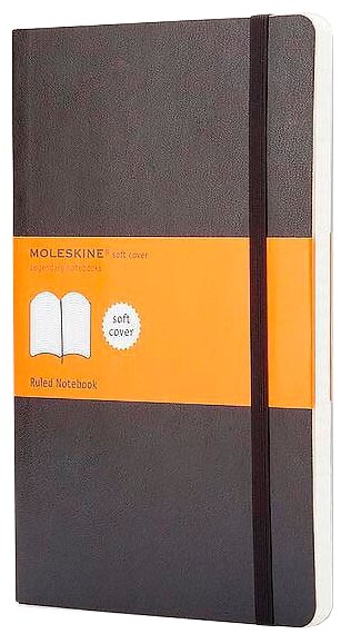 Блокнот Moleskine Classic Soft QP616 Large 130х210мм 192стр. линейка мягкая обложка черный QP616