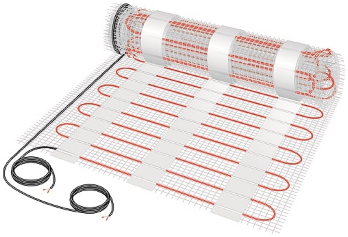 пол теплый (мат) 7,00 м2 - 1060 Вт Warmstad WSM двухжильный - фото №17