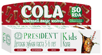 Зубная паста PresiDENT Kids кола 3-6 лет 50 мл