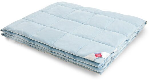 Одеяло Легкие сны камелия гусиный пух/тик голубой, евро 200*220 см, теплое
