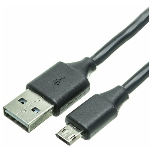 Дата-кабель USB-MicroUSB (2-сторонние коннекторы) 1 м, черный кабель jet a usb microusb ja dc22 2 м черный