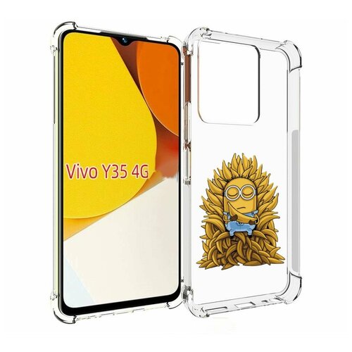 Чехол MyPads Миньон с бананами для Vivo Y35 4G 2022 / Vivo Y22 задняя-панель-накладка-бампер