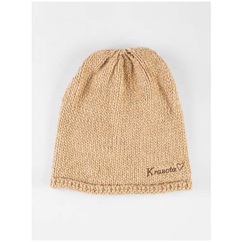 фото Шапка noryalli, размер 56/59, бежевый