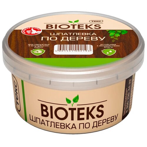 Шпатлевка ТЕКС BIOTEKS по дереву, бук, 0.25 кг шпатлевка текс bioteks по дереву дуб 0 25 кг