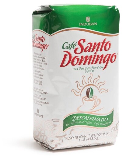 Кофе обжаренный молотый santo domingo descafeinado (без кофеина) 453,6 гр 1/16