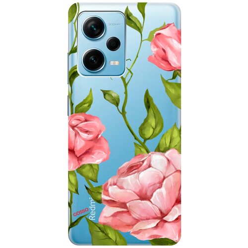 Силиконовый чехол на Xiaomi Redmi Note 12 Pro, Note 12 Pro+, Note 12 Explorer Edition с 3D принтом Amazing Roses прозрачный чехол книжка на xiaomi 12 pro сяоми 12 про с 3d принтом amazing roses золотистый