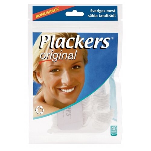 Plackers Original флоссер для ухода за полостью рта, мята