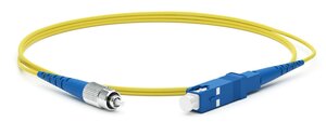 Патч-корд волоконно-оптический Hyperline FC-S2-9-FC/UR-SC/UR-H-1M-LSZH-YL 1.0m