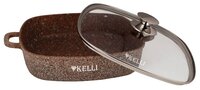 Сотейник Kelli KL-4059-28 28 см, с крышкой, коричневый