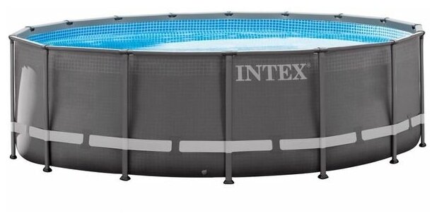 Intex 26326 (488х122см, лестница, песчаный фильтр, тент, подложка) Бассейн каркасный круглый INTEX Ultra XTR Frame