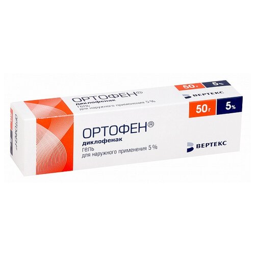 Ортофен гель д/нар. прим., 5%, 50 г